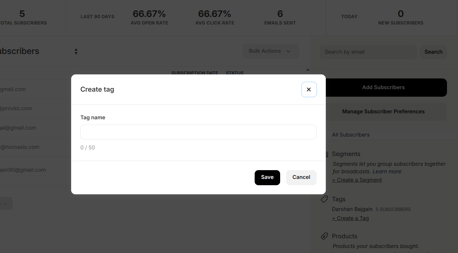 Creating a tag in ConvertKit